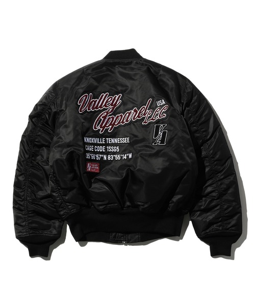 Valley Apparel(バレーアパレル)の「スタジャン風MA-1 フライトナイロンジャケット/フライトジャケット(MA-1・メンズ・シルバー/ブラック・LARGE/X-LARGE/MEDIUM/SMALL)」の1枚目の写真