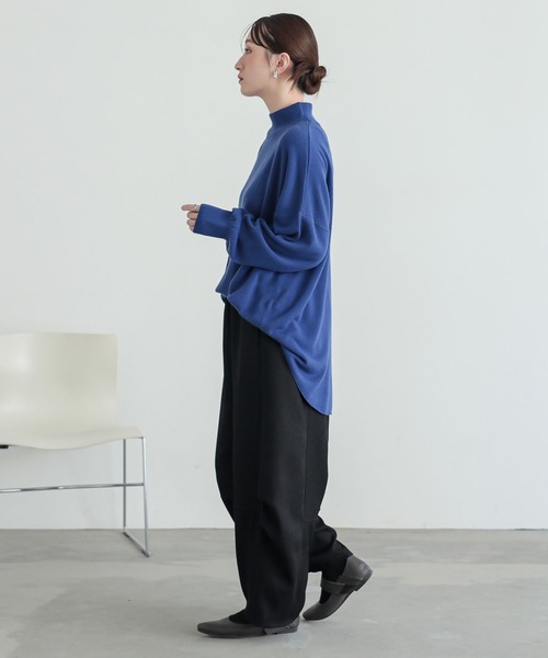 n'OrLABEL(ノアールレーベル)の「ウールライクタックコクーンパンツ(その他パンツ・レディース・チャコール/ブラック/ベージュ・1/2)」の6枚目の写真