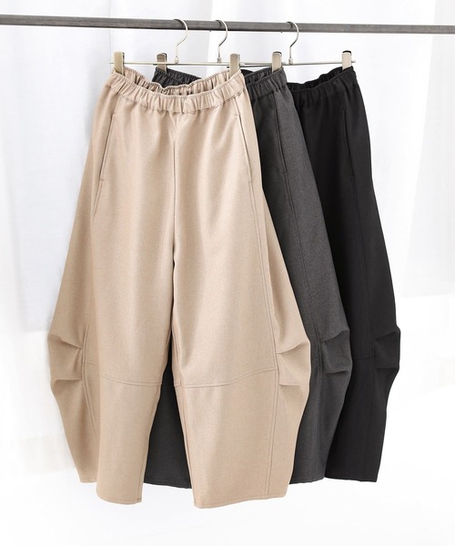 n'OrLABEL(ノアールレーベル)の「ウールライクタックコクーンパンツ(その他パンツ・レディース・チャコール/ブラック/ベージュ・1/2)」の12枚目の写真