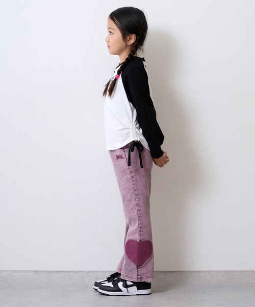 X-girl Stages(エックスガールステージス)の「スタッズ& ラインストーンロゴラグラン長袖Tシャツ(Tシャツ/カットソー・キッズ・ブラック/レッド・100cm/140cm/110cm/90cm/130cm/120cm)」の12枚目の写真