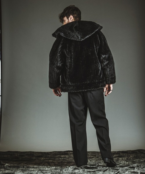 NO ID.】Fake Fur Big Hooded Blouson / フェイク ファー ビッグ