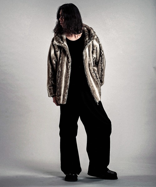 NO ID.】Fake Fur Big Hooded Blouson / フェイク ファー ビッグ
