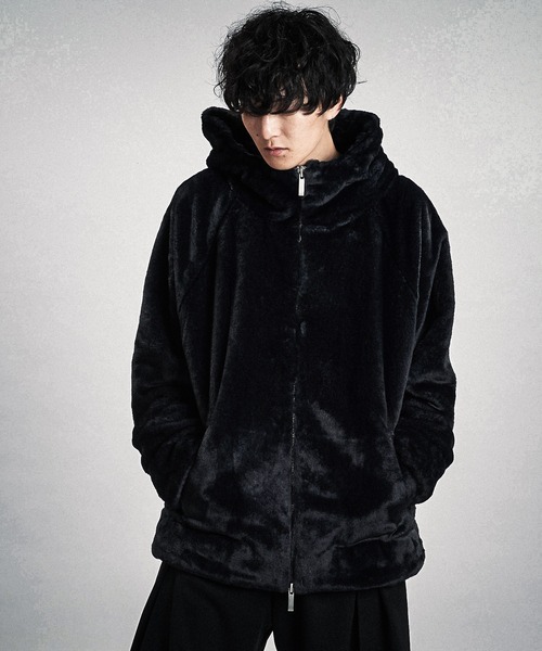 NO ID.】Fake Fur Big Hooded Blouson / フェイク ファー ビッグ