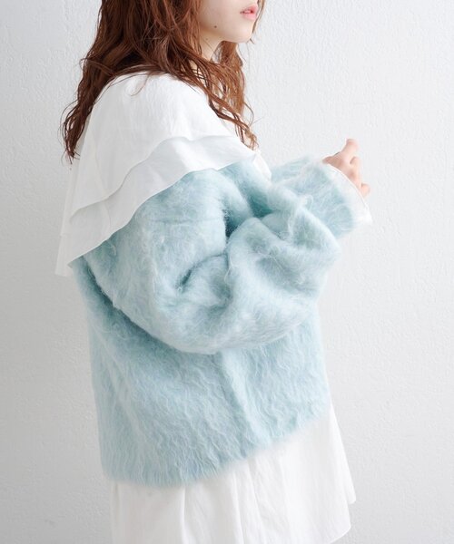 w closet(ダブルクローゼット)の「Wフリルチュニックブラウス(シャツ/ブラウス・レディース・ホワイト/オフホワイト/ブラック・FREE)」の14枚目の写真