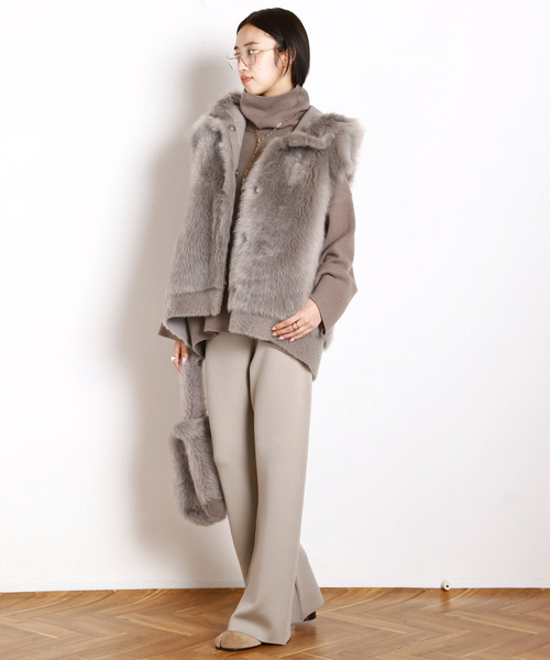 AP STUDIO（エーピーストゥディオ）の「New スムージーニットパンツ（その他パンツ・レディース・ブラック/グレー/アイボリー・40/38/36）」の16枚目の写真