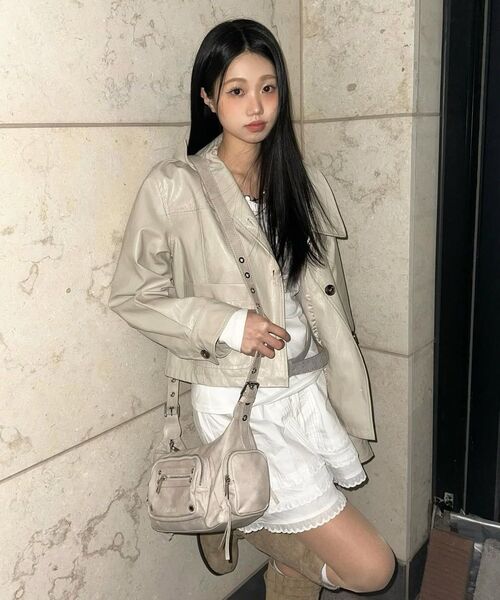 BLACKPURPLE（ブラックパープル）の「マルコバッグ Marco Bag_BROWN（ショルダーバッグ・レディース・ブラウン・FREE）」の5枚目の写真