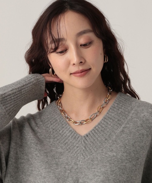 Elura（エルーラ）の「ボリュームチェーンネックレス/611609（ネックレス・レディース・シルバー/ゴールド・FREE）」の6枚目の写真