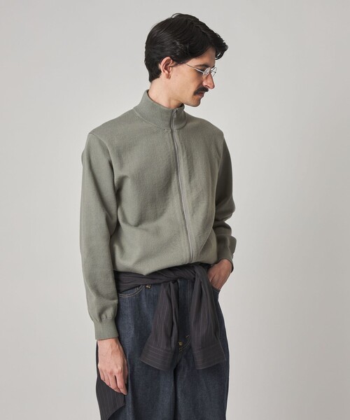 Steven Alan(スティーブンアラン)の「<Steven Alan> ブラッシュド CTN/PE ドライバーズ ニット ブルゾン(カーディガン/ボレロ・メンズ・ブラック/オリーブ・S/M/L/XL)」の5枚目の写真