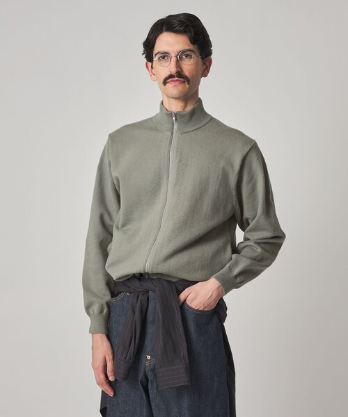 Steven Alan(スティーブンアラン)の「<Steven Alan> ブラッシュド CTN/PE ドライバーズ ニット ブルゾン(カーディガン/ボレロ・メンズ・ブラック/オリーブ・S/M/L/XL)」の6枚目の写真