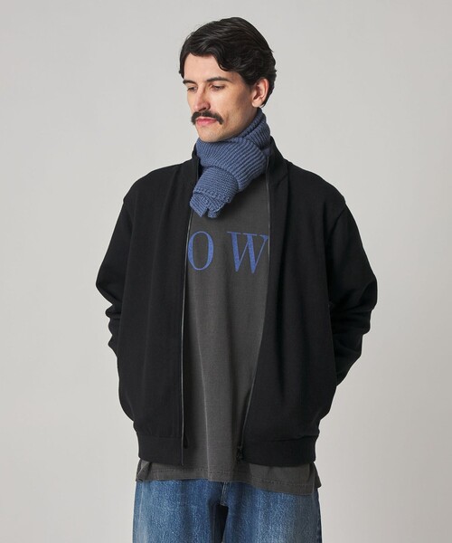 Steven Alan(スティーブンアラン)の「<Steven Alan> ブラッシュド CTN/PE ドライバーズ ニット ブルゾン(カーディガン/ボレロ・メンズ・ブラック/オリーブ・S/M/L/XL)」の9枚目の写真