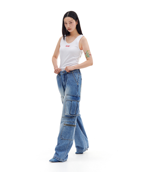ARCHIVE BOLD(アーカイブボールド)の「MULTI POCKET DENIM PANTS (LIGHT BLUE)(デニムパンツ・メンズ・その他・LARGE/MEDIUM/SMALL/X-SMALL)」の4枚目の写真
