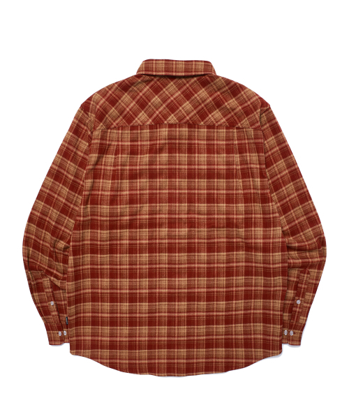 WKNDRS（ウィーキャンドース）の「CHECKERED SHIRT (BURGUNDY)（シャツ/ブラウス・レディース・その他・MEDIUM/LARGE/X-LARGE）」の2枚目の写真