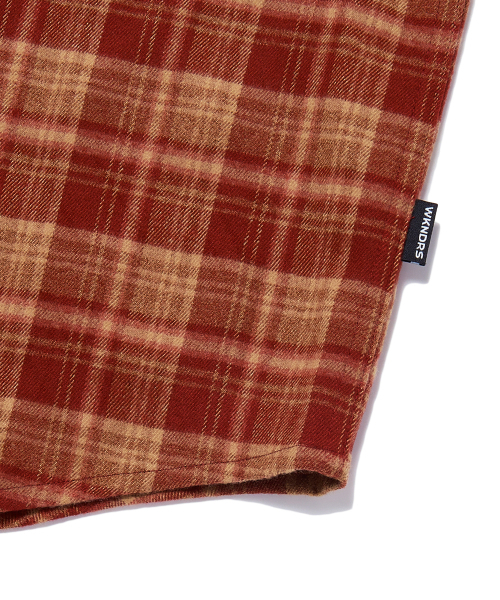 WKNDRS（ウィーキャンドース）の「CHECKERED SHIRT (BURGUNDY)（シャツ/ブラウス・レディース・その他・MEDIUM/LARGE/X-LARGE）」の5枚目の写真