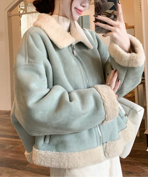 スウェードボアジャケット（ムートンコート）｜AMAJI（アマジ）の