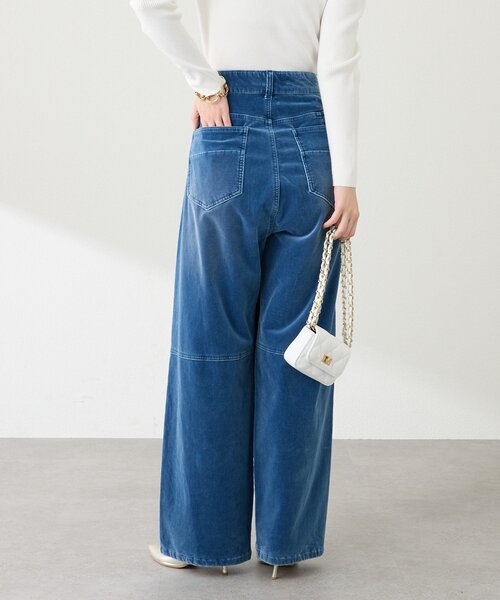 La boutique BonBon（ラブティックボンボン）の「【セットアップ可】別珍デニムパンツ（デニムパンツ・レディース・サックスブルー/ブルー・SMALL/MEDIUM）」の5枚目の写真