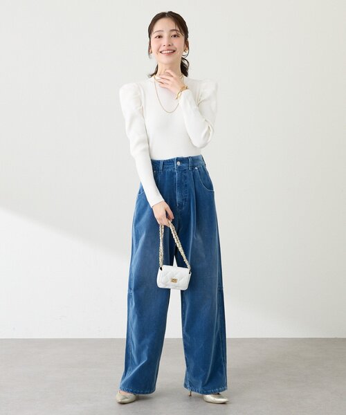 La boutique BonBon（ラブティックボンボン）の「【セットアップ可】別珍デニムパンツ（デニムパンツ・レディース・サックスブルー/ブルー・SMALL/MEDIUM）」の10枚目の写真