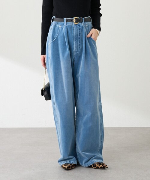 La boutique BonBon（ラブティックボンボン）の「【セットアップ可】別珍デニムパンツ（デニムパンツ・レディース・サックスブルー/ブルー・SMALL/MEDIUM）」の13枚目の写真