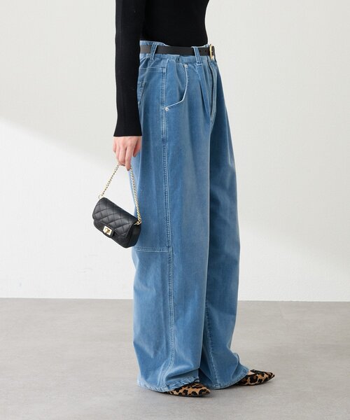 La boutique BonBon（ラブティックボンボン）の「【セットアップ可】別珍デニムパンツ（デニムパンツ・レディース・サックスブルー/ブルー・SMALL/MEDIUM）」の14枚目の写真