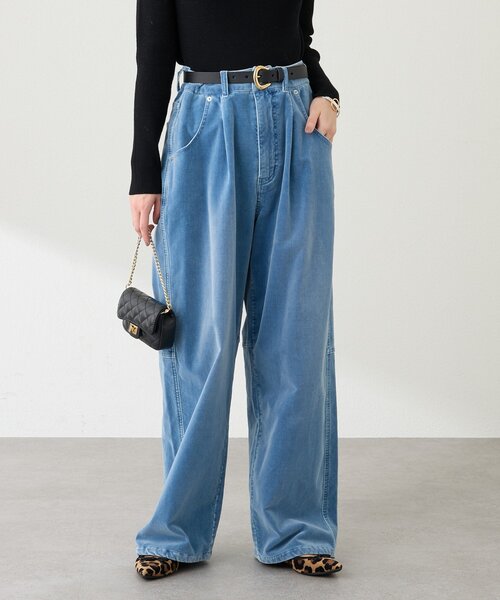 La boutique BonBon（ラブティックボンボン）の「【セットアップ可】別珍デニムパンツ（デニムパンツ・レディース・サックスブルー/ブルー・SMALL/MEDIUM）」の16枚目の写真