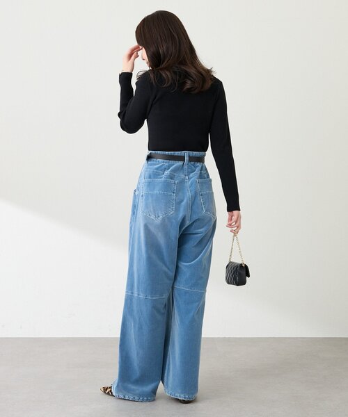 La boutique BonBon（ラブティックボンボン）の「【セットアップ可】別珍デニムパンツ（デニムパンツ・レディース・サックスブルー/ブルー・SMALL/MEDIUM）」の18枚目の写真