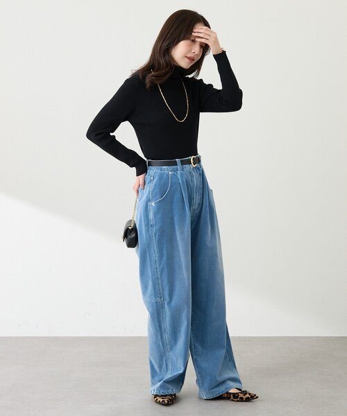 La boutique BonBon（ラブティックボンボン）の「【セットアップ可】別珍デニムパンツ（デニムパンツ・レディース・サックスブルー/ブルー・SMALL/MEDIUM）」の20枚目の写真