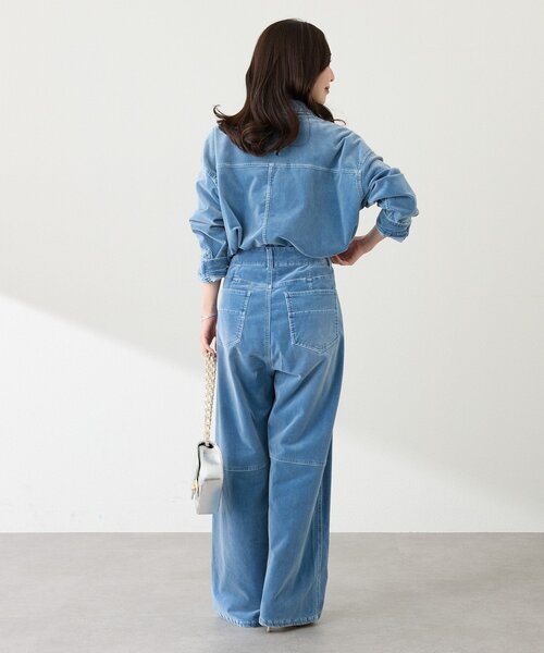 La boutique BonBon（ラブティックボンボン）の「【セットアップ可】別珍デニムパンツ（デニムパンツ・レディース・サックスブルー/ブルー・SMALL/MEDIUM）」の22枚目の写真