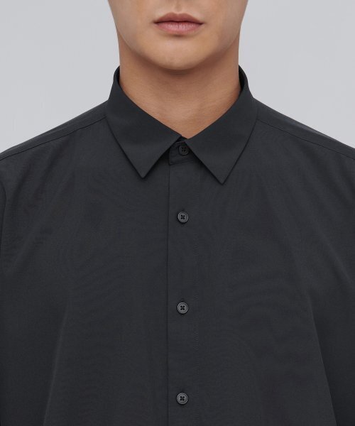 MUSINSA STANDARD（ムシンサスタンダード）の「リラックスフィットシルキーシャツ[ダークグレー]（シャツ/ブラウス・メンズ・その他・SMALL/MEDIUM/LARGE/X-LARGE/XX-LARGE）」の4枚目の写真