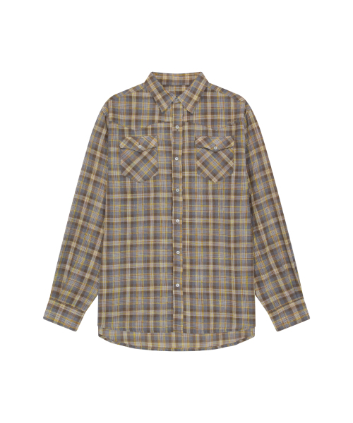 AAKAM(アーカム)の「Western Vintage Check Shirts (Yellow)(シャツ/ブラウス・レディース・その他・FREE)」の1枚目の写真