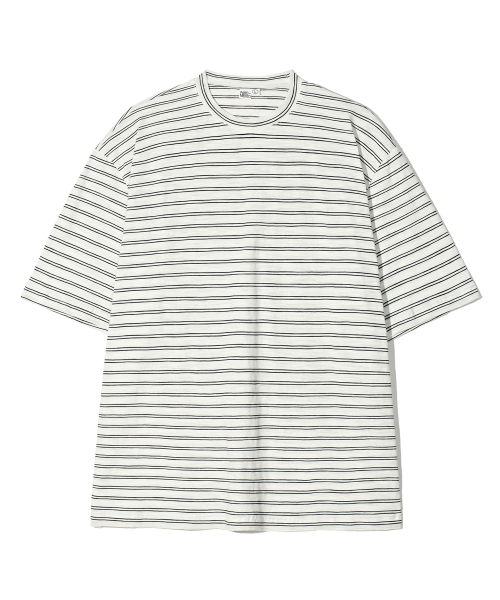 PARTIMENTO(パルティメント)の「90年代ストライプTシャツホワイト(Tシャツ/カットソー・メンズ・その他・MEDIUM/LARGE)」の1枚目の写真