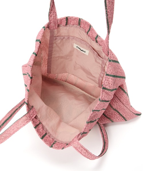 Casselini（キャセリーニ）の「Casselini(キャセリーニ)レースチューリップトート（トートバッグ・レディース・ピンク/アイボリー/グレー・FREE）」の9枚目の写真