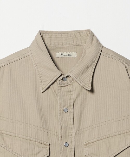 Camoshita（カモシタ）の「＜Camoshita＞コットンピケ ウエスタンシャツ（シャツ/ブラウス・メンズ・ナチュラル/ベージュ・S/L/XL/M）」の4枚目の写真