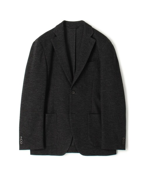 ウールコットン ダブルジャガード シングルブレステッド2Bジャケット