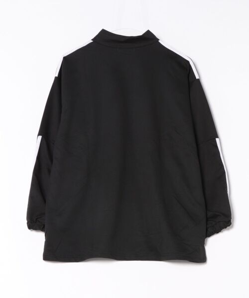 Mayree(メイリー)の「【Mayree】ハーフジップ スポーティープルオーバー(ジャージ・レディース・ブラック・SMALL/MEDIUM/LARGE)」の2枚目の写真