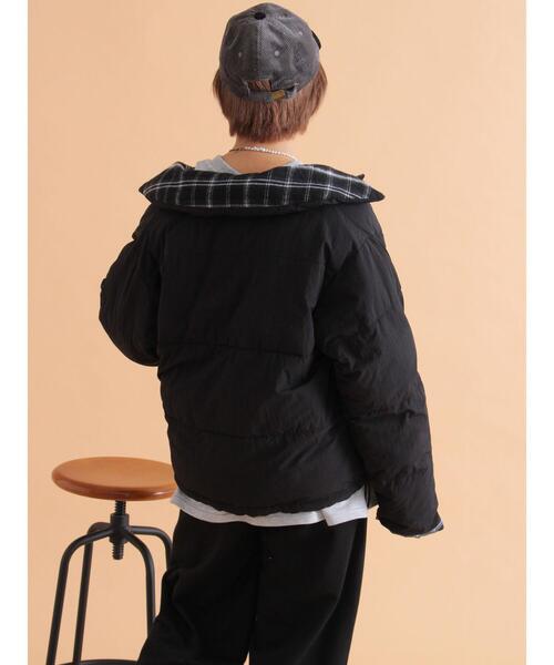 ehka sopo（エヘカソポ）の「リバーシブル中綿ジャケット（ブルゾン・レディース・ブラック/カーキ/ベージュ・F）」の6枚目の写真