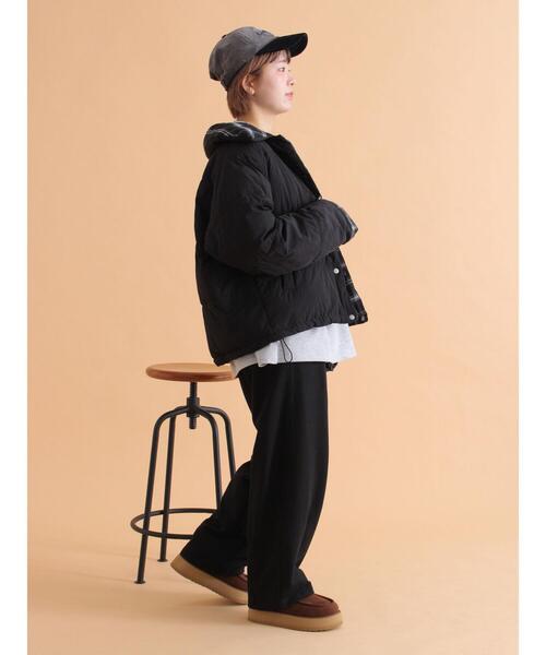 ehka sopo（エヘカソポ）の「リバーシブル中綿ジャケット（ブルゾン・レディース・ブラック/カーキ/ベージュ・F）」の9枚目の写真
