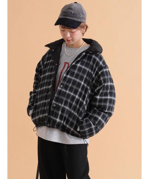 ehka sopo（エヘカソポ）の「リバーシブル中綿ジャケット（ブルゾン・レディース・ブラック/カーキ/ベージュ・F）」の11枚目の写真