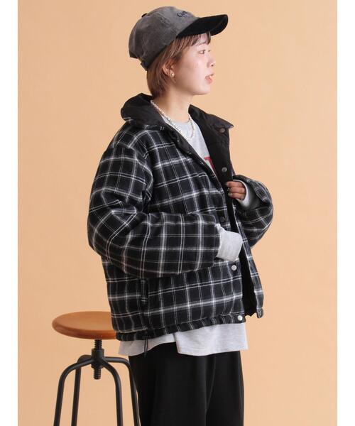 ehka sopo（エヘカソポ）の「リバーシブル中綿ジャケット（ブルゾン・レディース・ブラック/カーキ/ベージュ・F）」の13枚目の写真