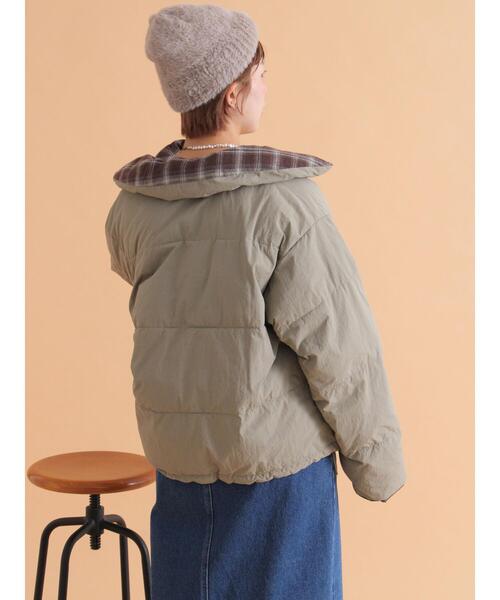 ehka sopo（エヘカソポ）の「リバーシブル中綿ジャケット（ブルゾン・レディース・ブラック/カーキ/ベージュ・F）」の21枚目の写真