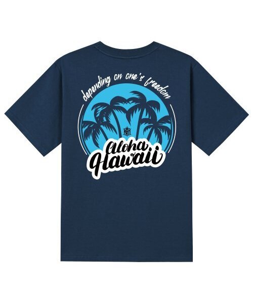KAN6312(カン6312)の「KTN0056 サマー半袖Tシャツ - ネイビー(Tシャツ/カットソー・メンズ・その他・LARGE/MEDIUM/SMALL/X-LARGE)」の1枚目の写真