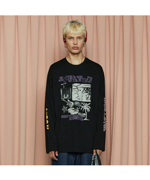 UNALLOYED（アナロイド）の「バンドロングスリーブTシャツ / ブラック（Tシャツ/カットソー）」