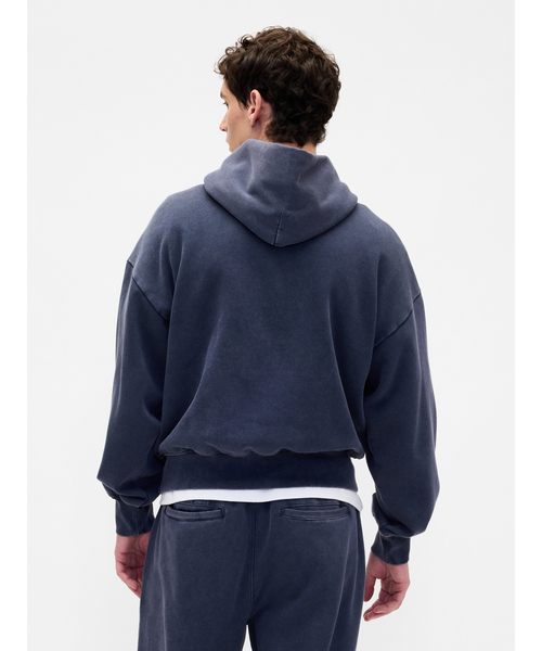 GAP（ギャップ）の「ヴィンテージソフト オーバーサイズ GAPロゴパーカー（パーカー・メンズ・ワイン/ネイビー・XL/L/M/S/XS）」の9枚目の写真