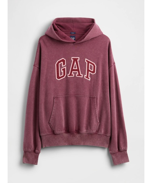 GAP（ギャップ）の「ヴィンテージソフト オーバーサイズ GAPロゴパーカー（パーカー・メンズ・ワイン/ネイビー・XL/L/M/S/XS）」の5枚目の写真