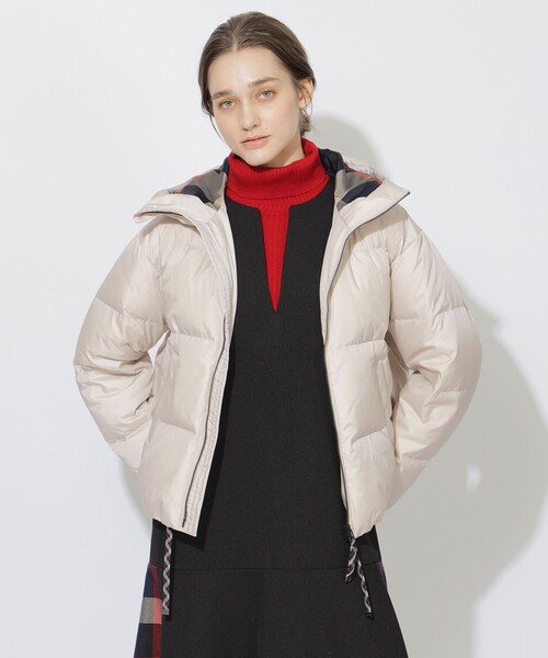 Quiet checkシリーズ】ボクシーダウン（ダウンジャケット/コート