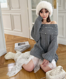 オフショルダー」に該当するトップス（ビジュー）ファッション通販