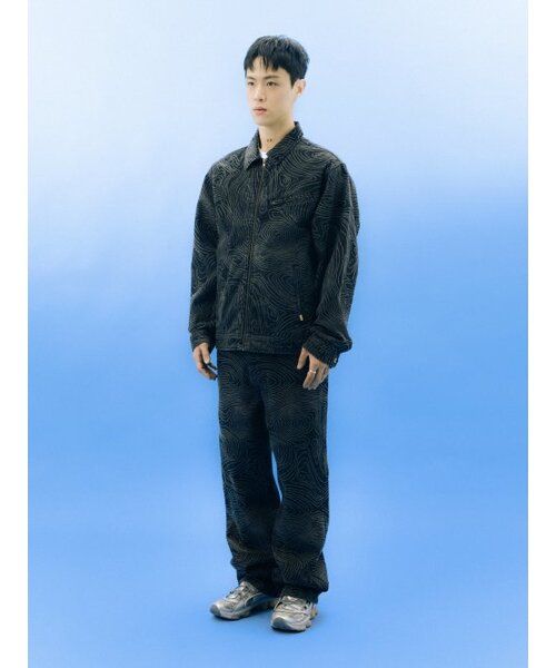 コンツアーマップデニムジャケットブラック（デニムジャケット