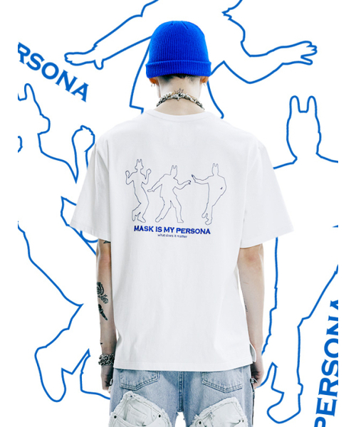 OURPOCKETS(アワーポケッツ)の「グリッドダンスペルソナTシャツ(ホワイト)(Tシャツ/カットソー・レディース・ホワイト・MEDIUM/X-LARGE)」の2枚目の写真