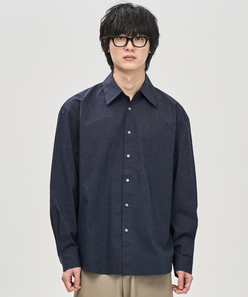 PRAIRIE(KR)(プレーリー)の「コンフォートシャドウストライプシャツ(ネイビー)(シャツ/ブラウス・メンズ・ネイビー・MEDIUM/LARGE)」の4枚目の写真