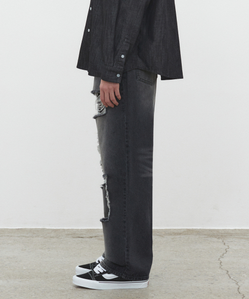 DECET(デケト)の「Destroy Jeans DCPT038BlackB(デニムパンツ・レディース・その他・26/28/30/32/34)」の4枚目の写真