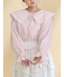merry jenny | dot laceフリルカラーブラウス(シャツ/ブラウス)
