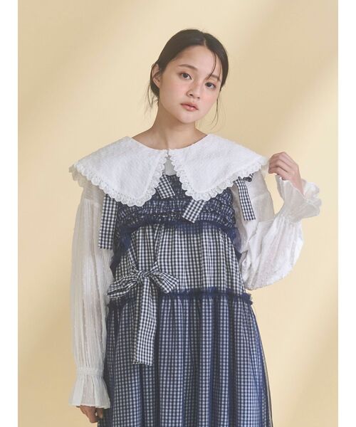 merry jenny(メリージェニー)の「dot laceフリルカラーブラウス(シャツ/ブラウス・レディース・イエロー/オフホワイト/グリーン/ピンク・FREE)」の13枚目の写真